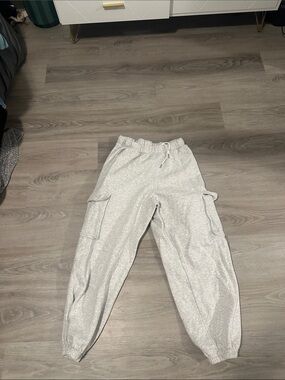 Abercrombie & Fitch Heather Gray Fleece Joggers